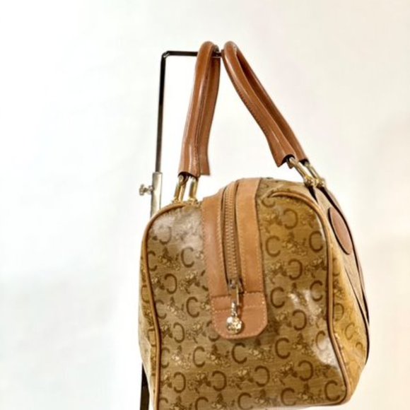 Vintage Céline CELINE C Macadam Horse Carriage Hand Bag Beige PVC Leather - Picture 3 of 10